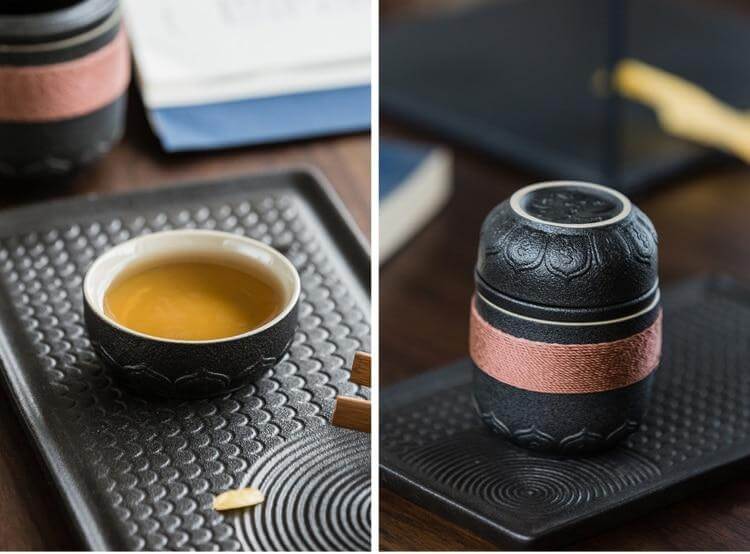 Portable Chinese Kung Fu Ceramic Tea Mug - Image 2