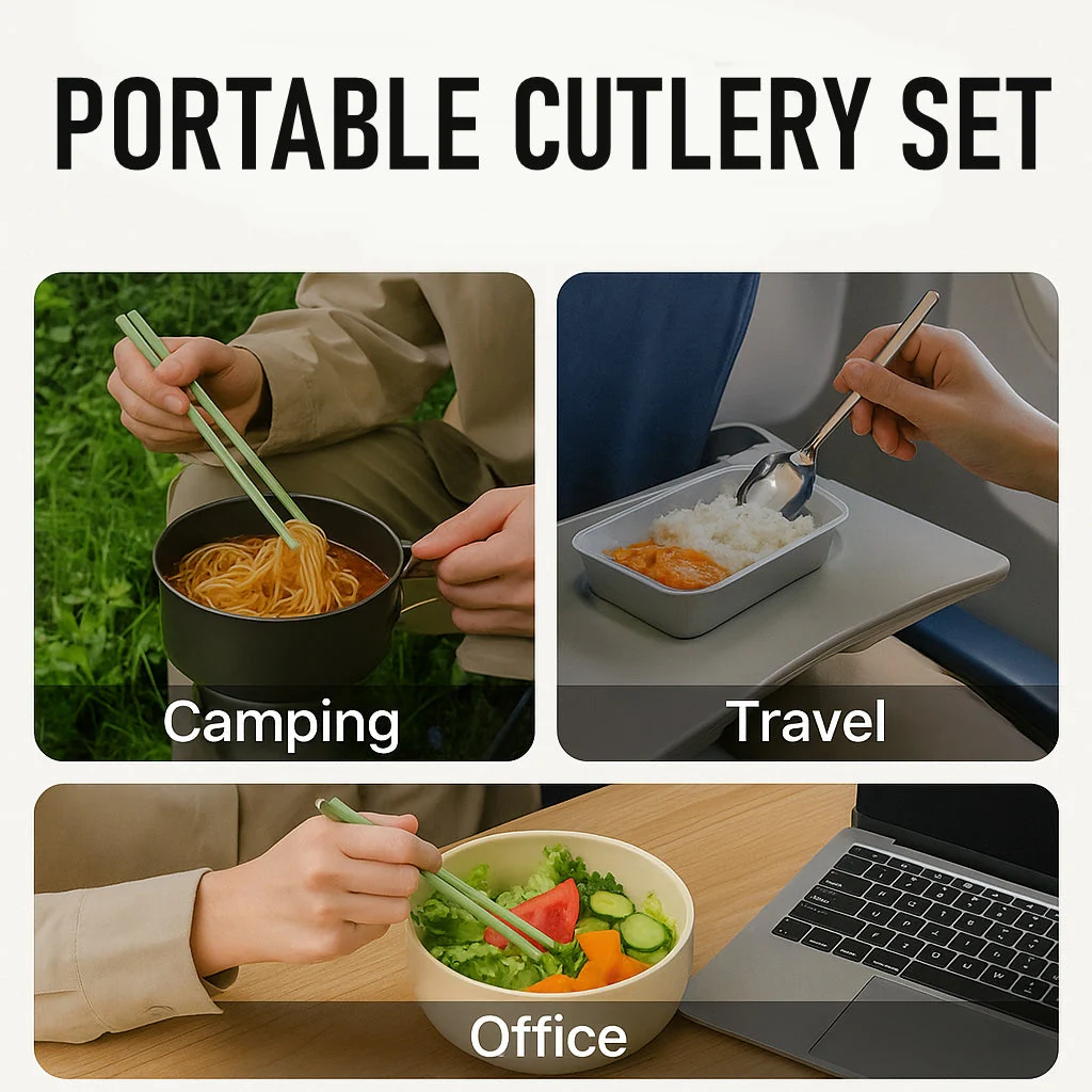 Portable Chopstick Travel Cutlery Set - Image 3