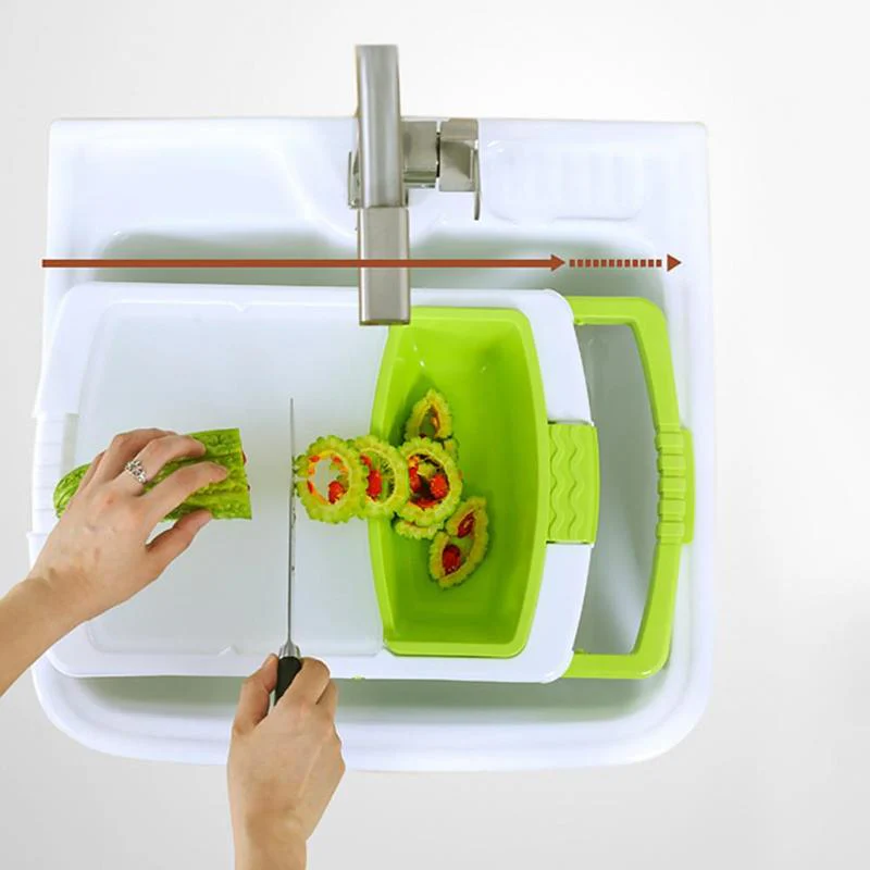 Portable Cutting Board Vegetable Drainer - Image 6
