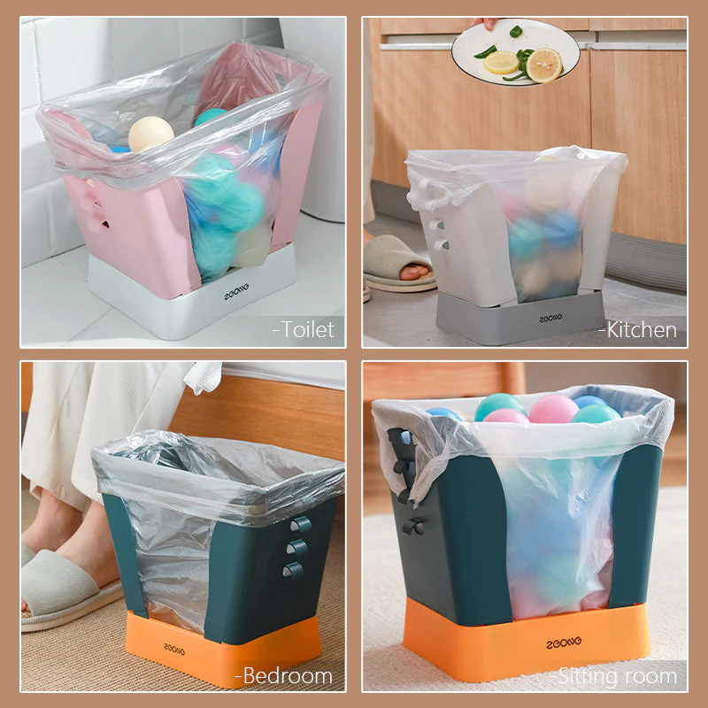 Portable Easy Pastel Trash Bag Holder - Image 2