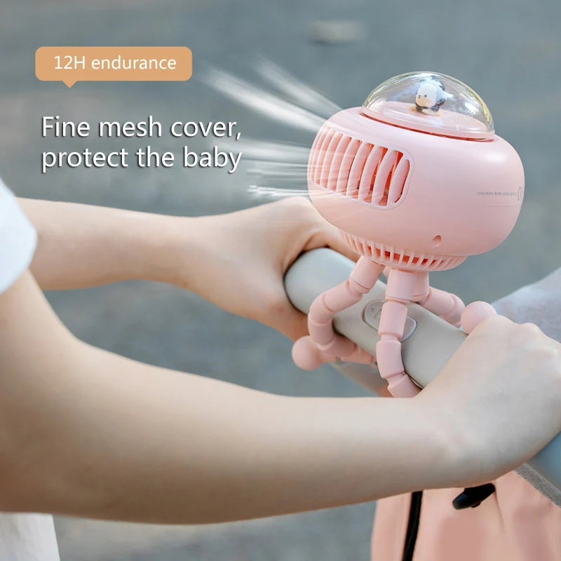 Portable Flexible Cute Baby Stroller Fan - Image 6