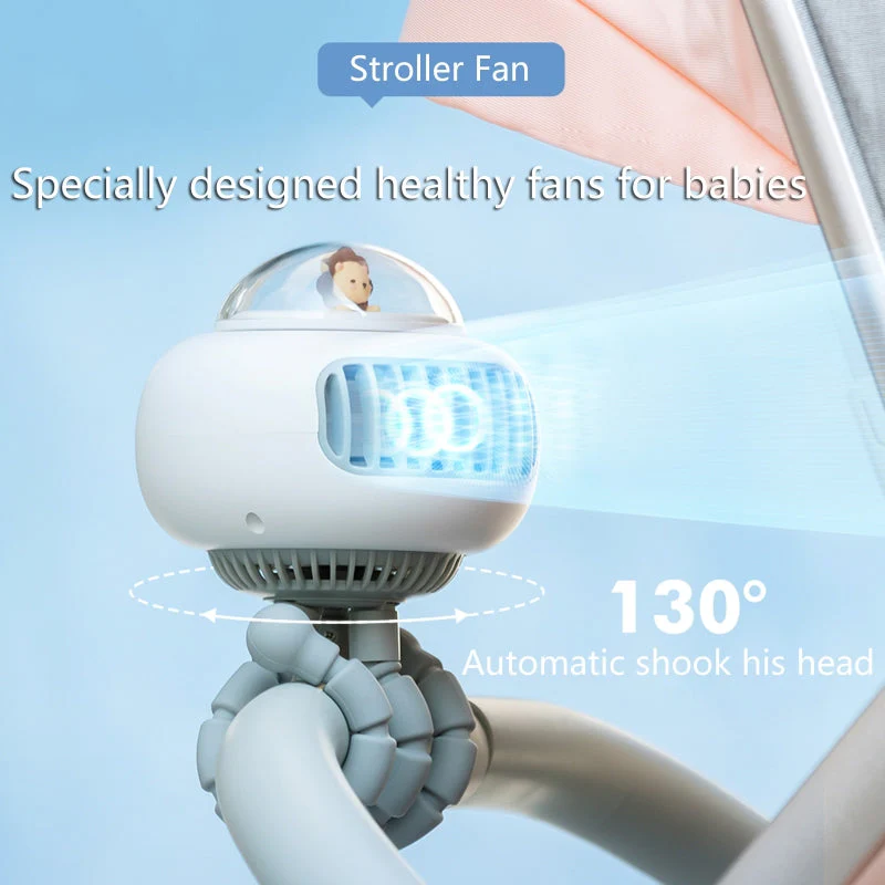 Portable Flexible Cute Baby Stroller Fan - Image 7