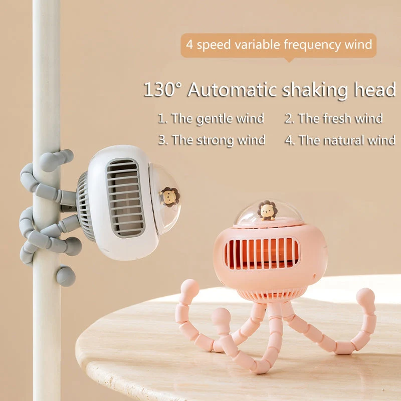 Portable Flexible Cute Baby Stroller Fan - Image 8