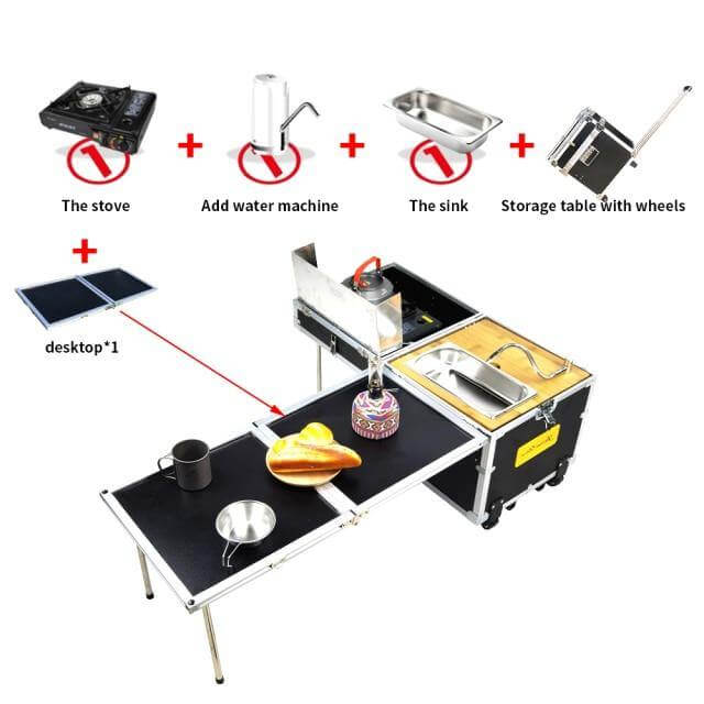 Portable Foldable Outdoor Camping Cooking Kitchen Table - Image 15