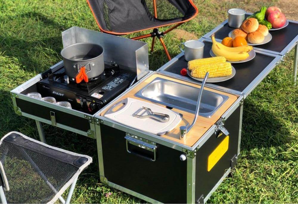 Portable Foldable Outdoor Camping Cooking Kitchen Table - Image 3