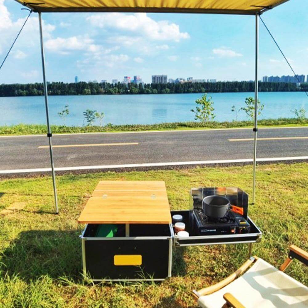 Portable Foldable Outdoor Camping Cooking Kitchen Table - Image 4