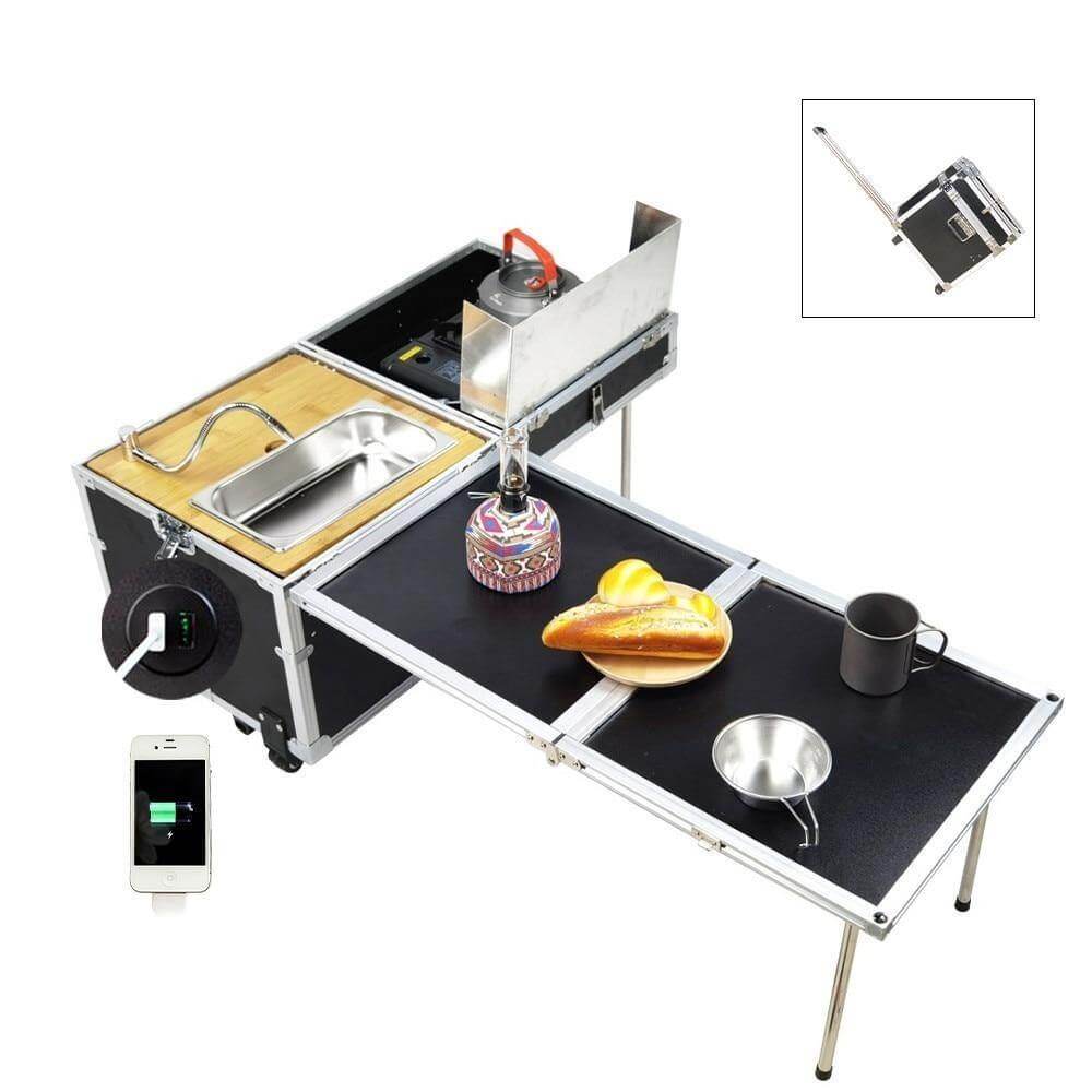 Portable Foldable Outdoor Camping Cooking Kitchen Table - Image 8
