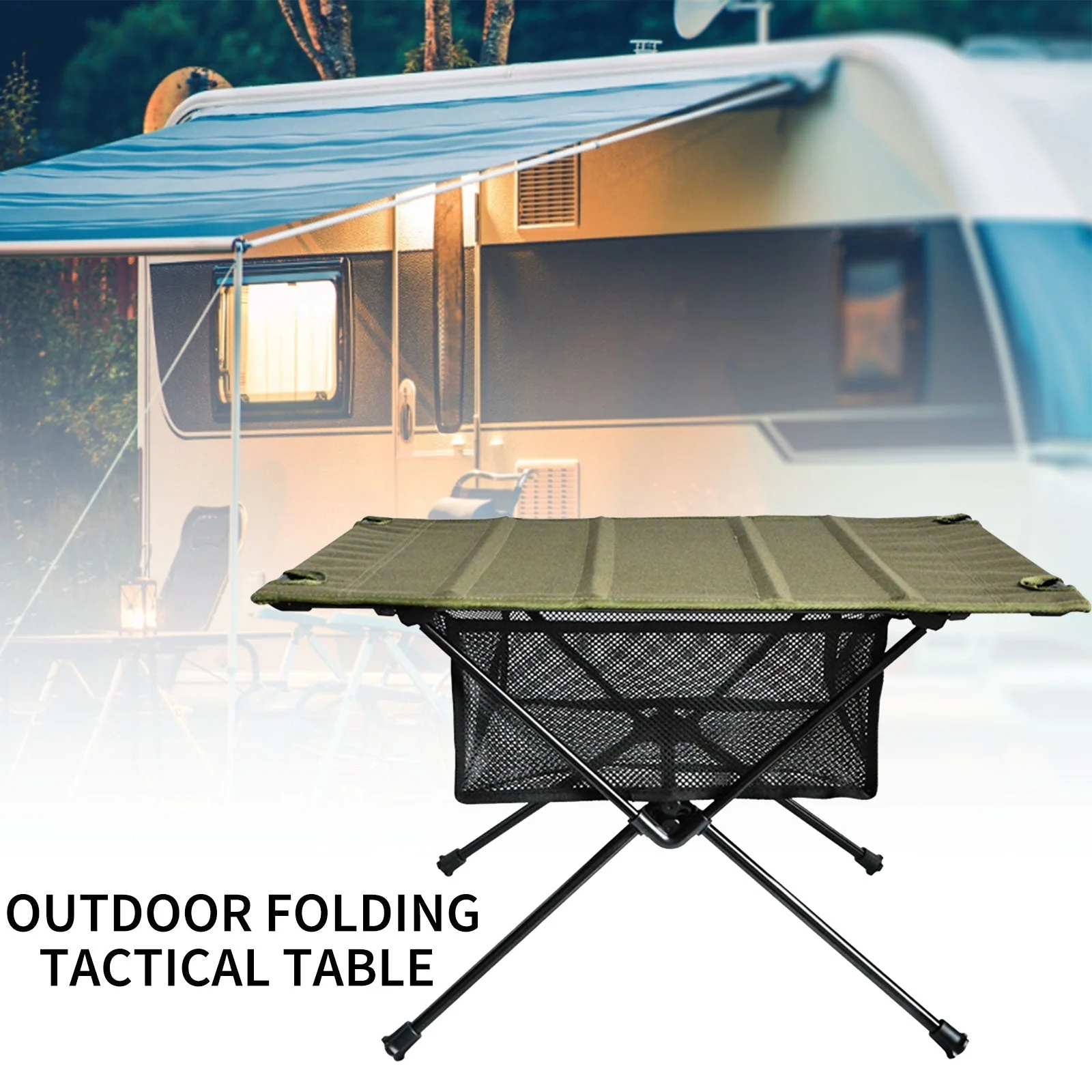 Portable Folding Table Storage Net Shelf - Image 11