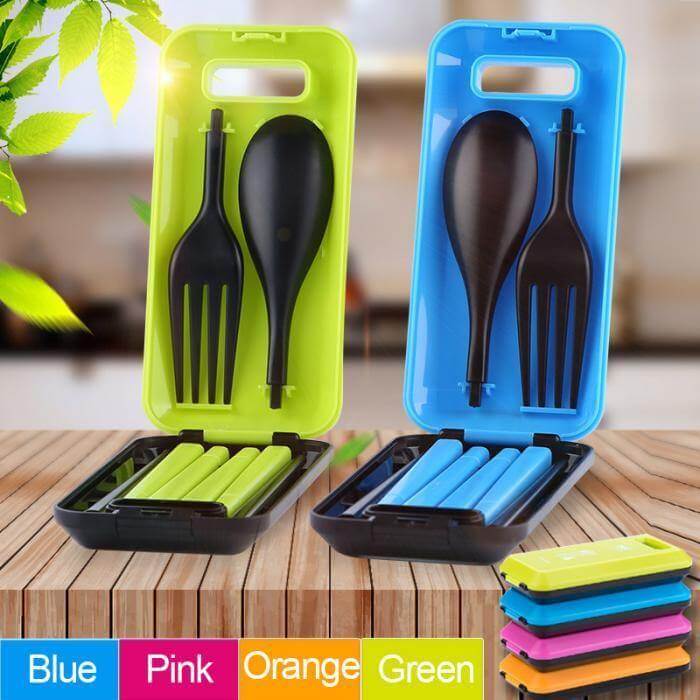 Portable Folding Travel Dinnerware Set - Image 5
