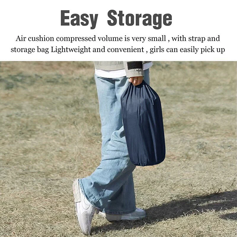 Portable Inflatable Built-in Pillow Nature Nest Camping Bed - Image 2