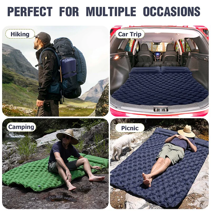 Portable Inflatable Built-in Pillow Nature Nest Camping Bed - Image 3