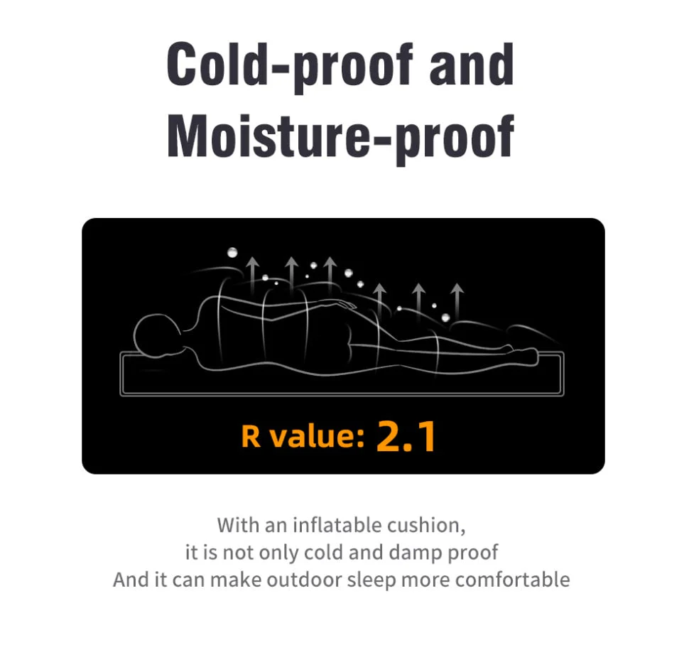 Portable Inflatable Built-in Pillow Nature Nest Camping Bed - Image 6
