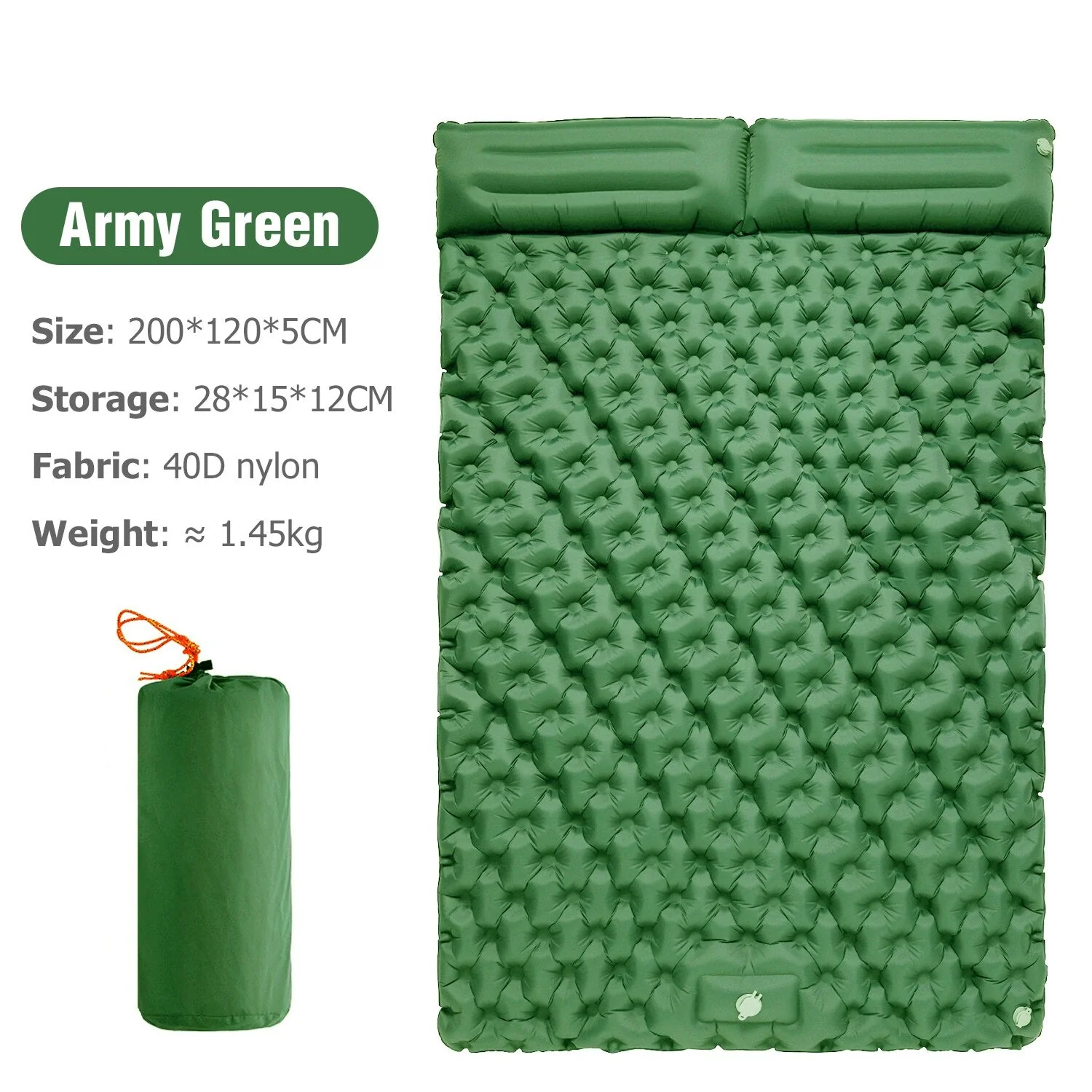Portable Inflatable Built-in Pillow Nature Nest Camping Bed - Image 8