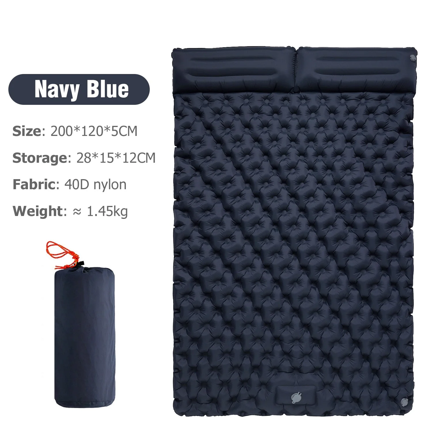 Portable Inflatable Built-in Pillow Nature Nest Camping Bed - Image 9