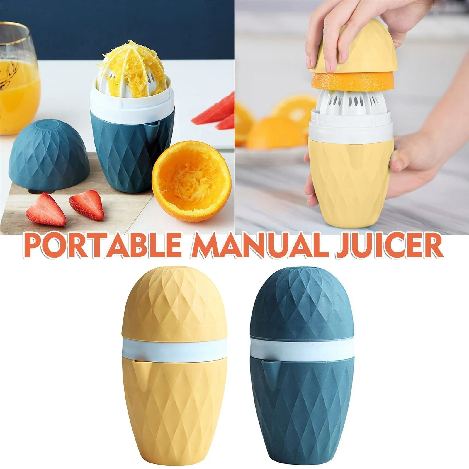 Portable Mini Orange Lemon Press Hand Squeezer - Image 2