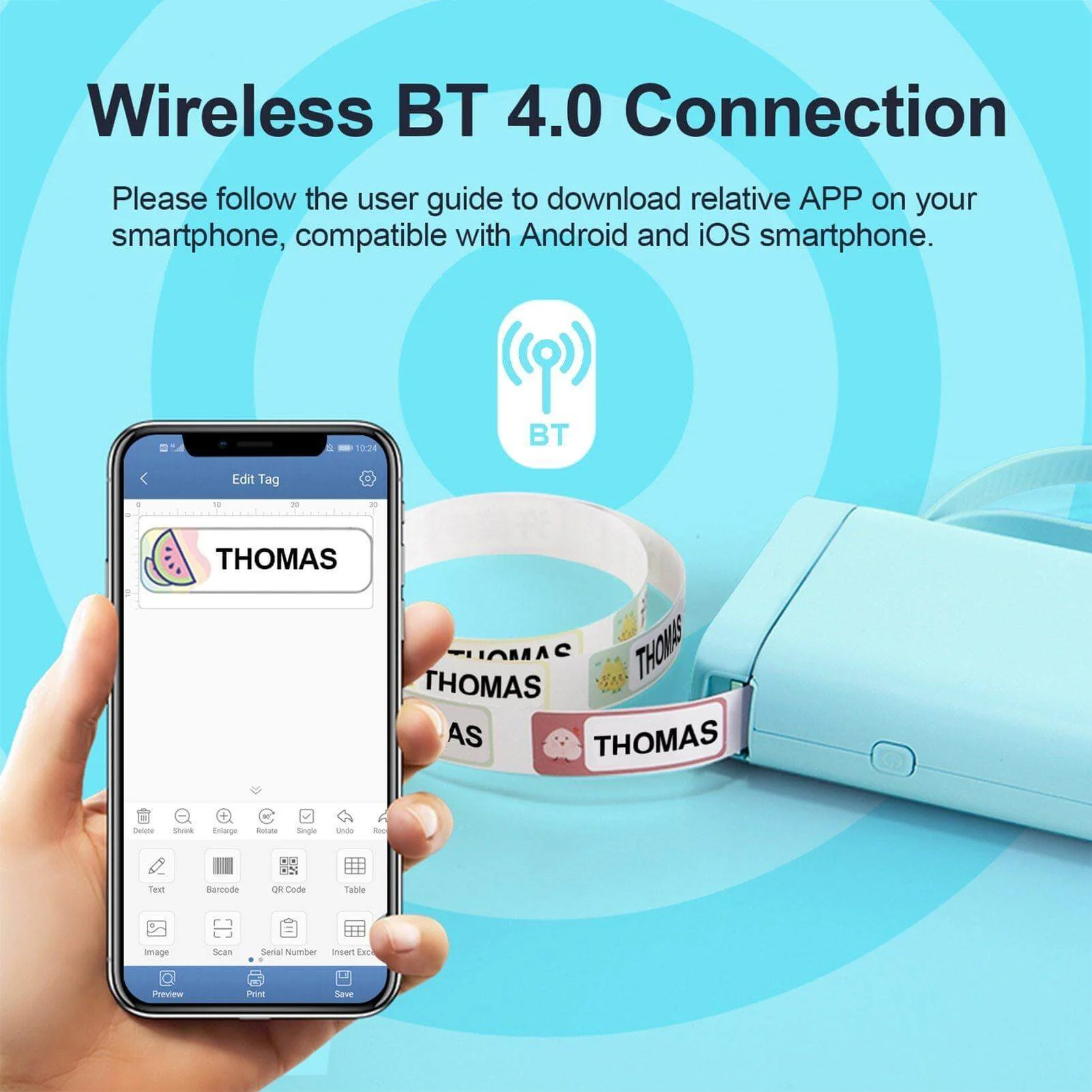 Portable Mini Wireless Label Pocket Printer - Image 11