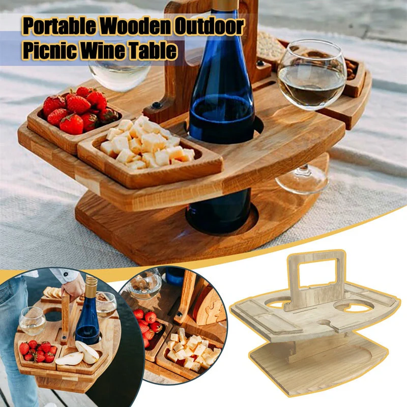 Portable Outdoor Picnic Folding Serving Tray - Image 4
