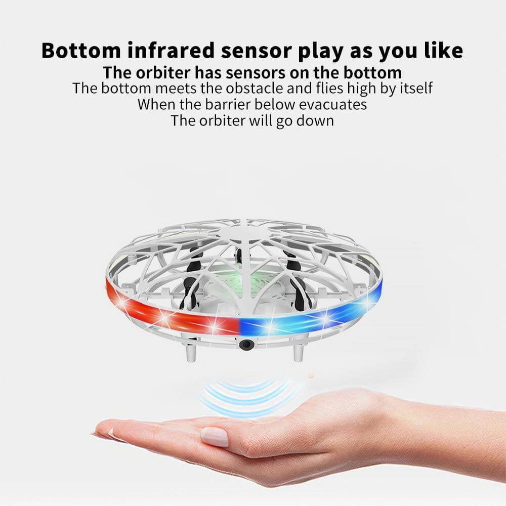 Portable Quadcopter Gesture Sensing Drone with Led Light - Image 2