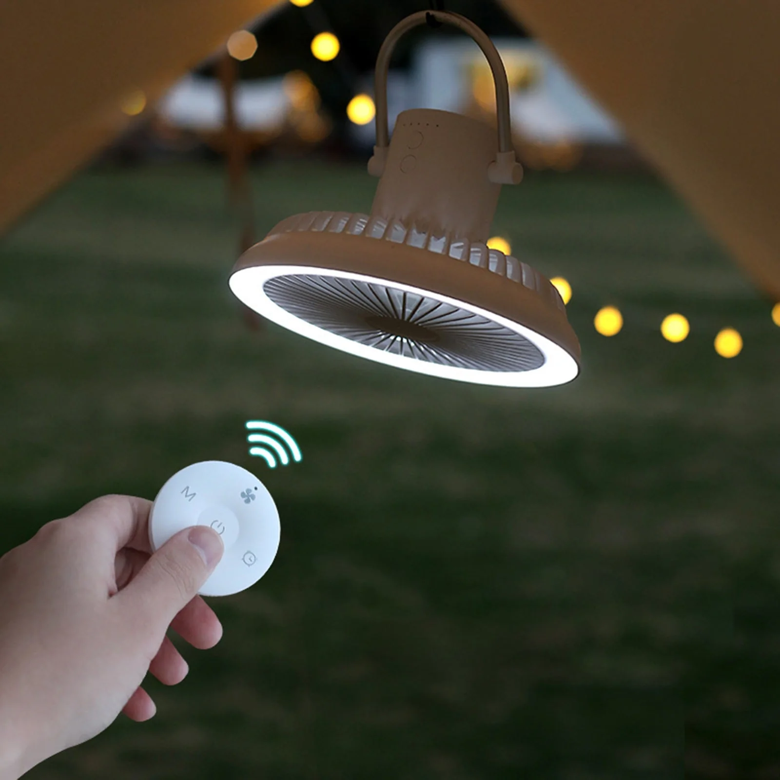Portable Rechargeable Power Bank Fan Light - Image 12