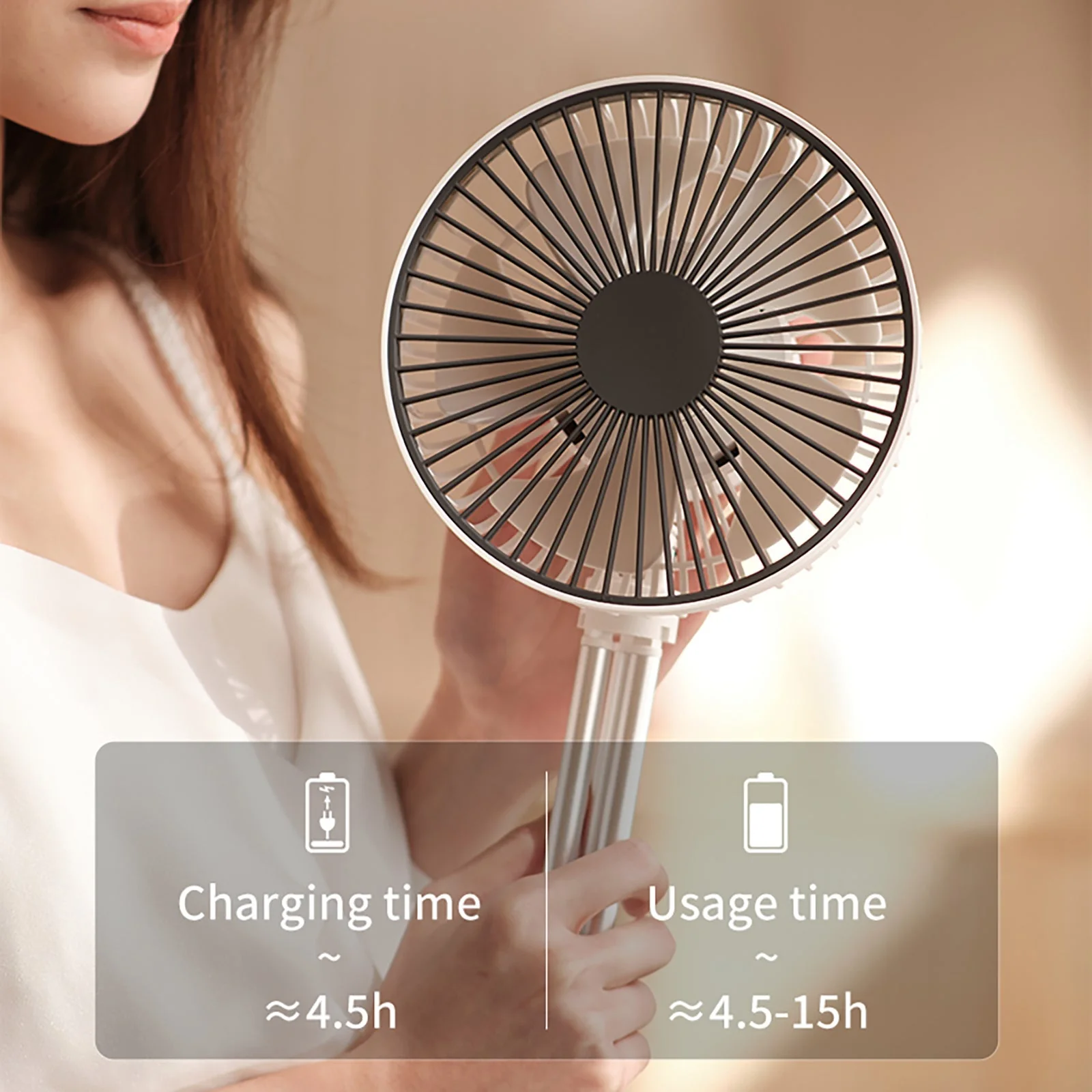 Portable Rechargeable Power Bank Fan Light - Image 5