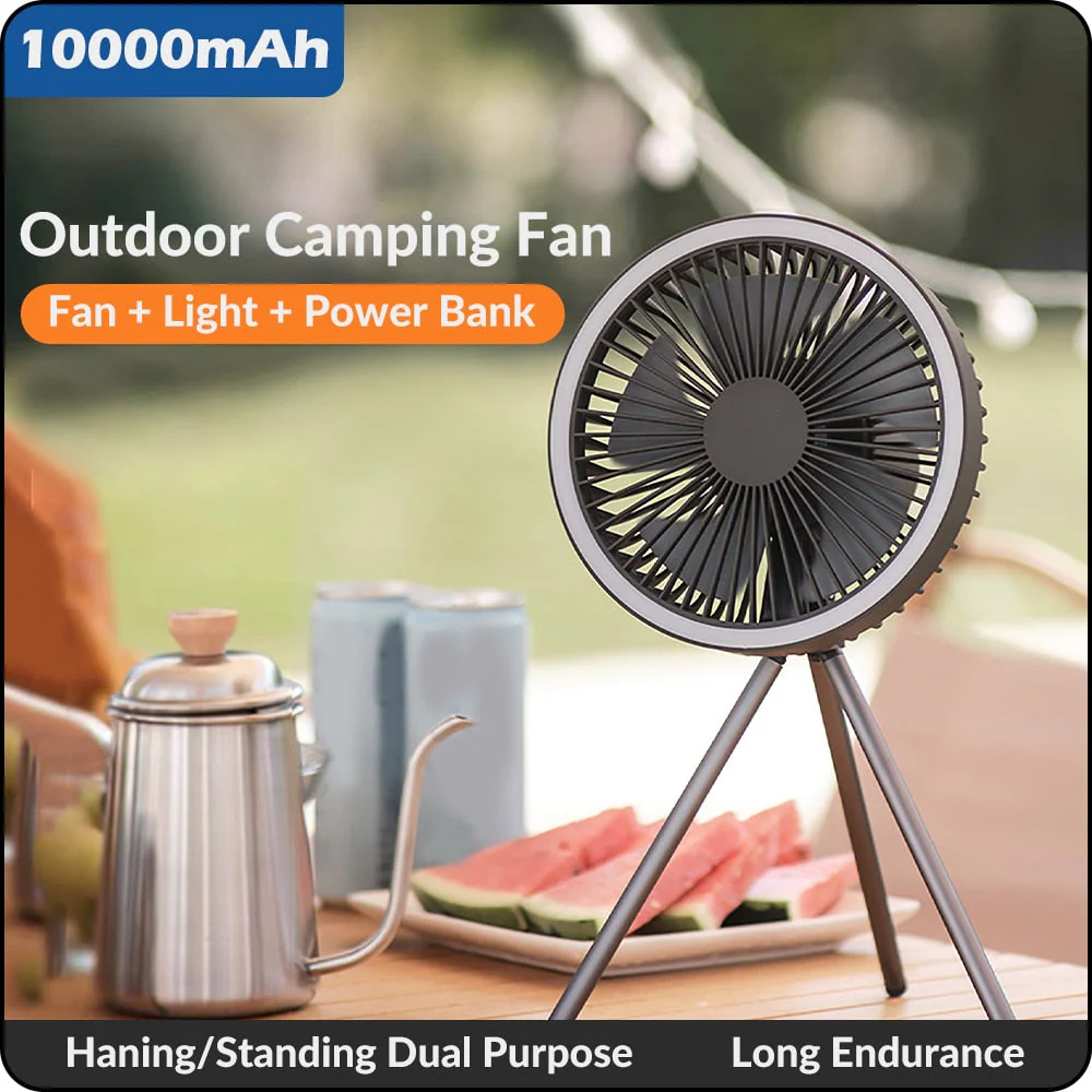 Portable Rechargeable Power Bank Fan Light - Image 6