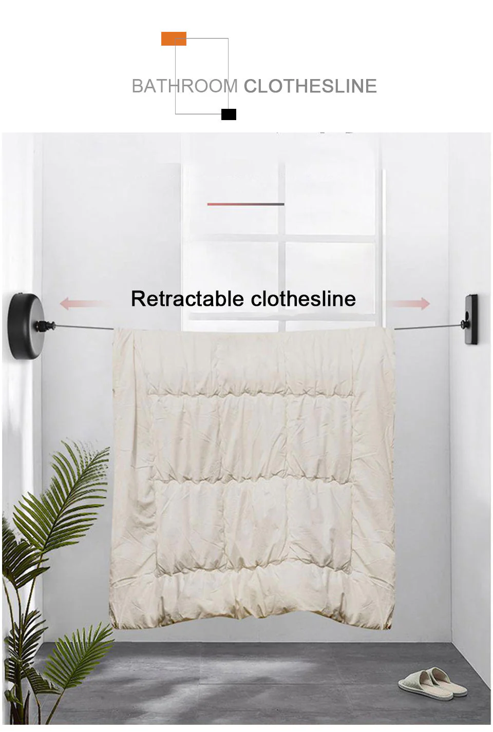 Portable Retractable Laundry Drying Rack Rope - Image 6