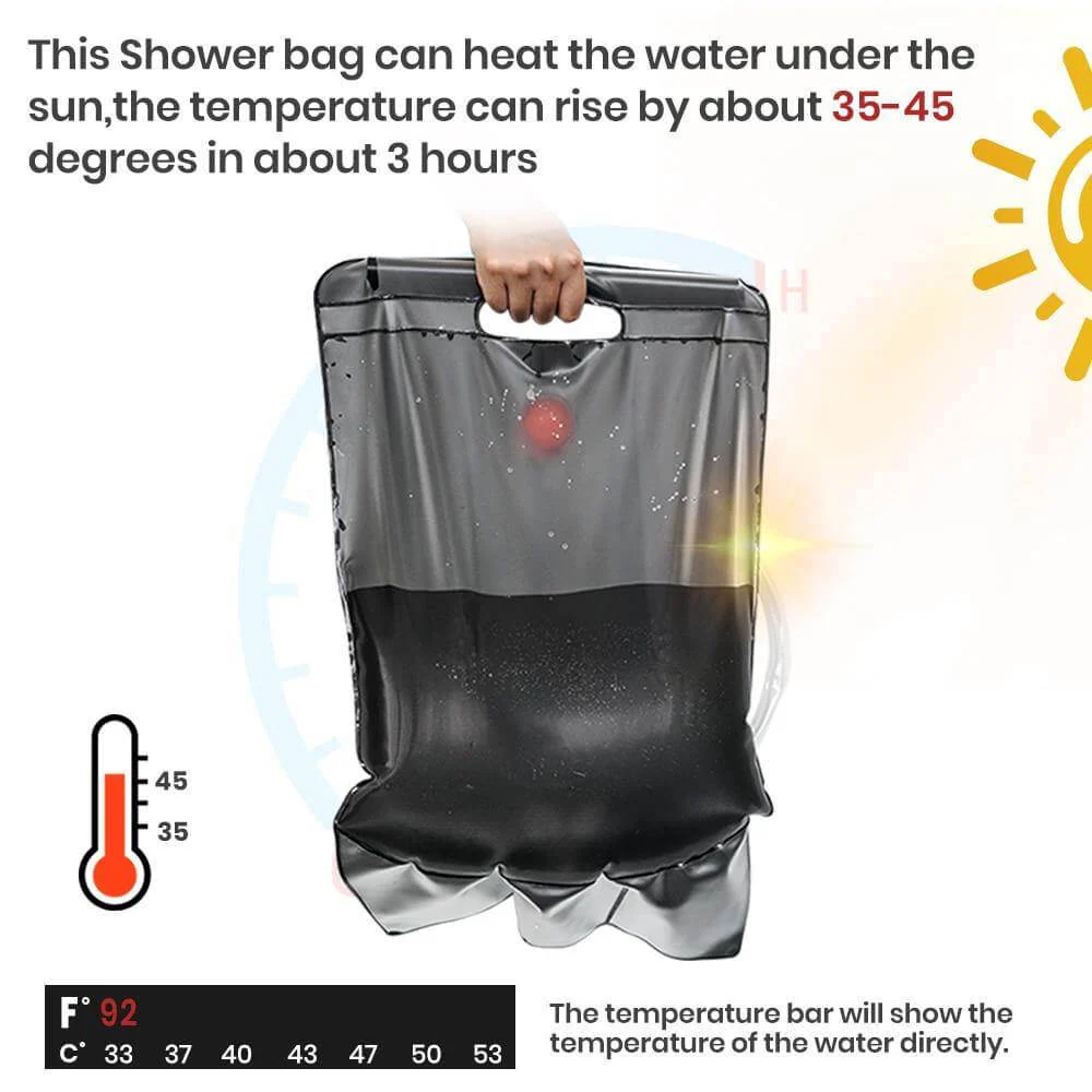 Portable Solar Heated Camping Shower Bag - Image 5