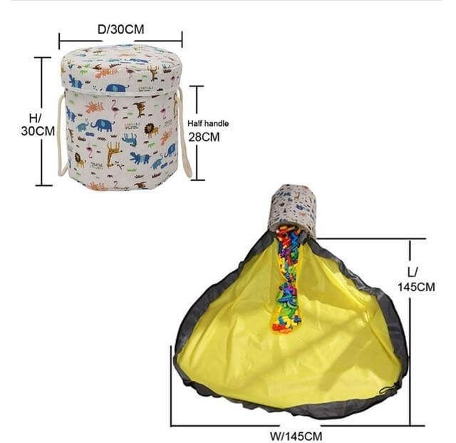 Portable Toy Easy Clean-up Storage Organizer Bag - Image 10