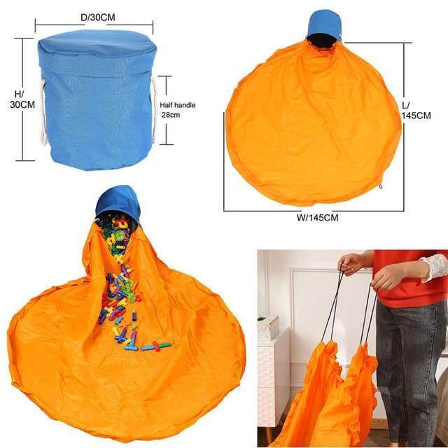 Portable Toy Easy Clean-up Storage Organizer Bag - Image 16