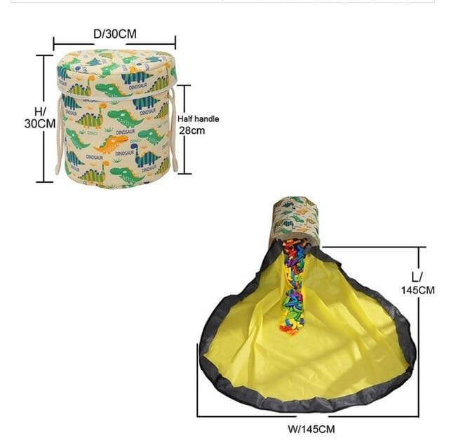 Portable Toy Easy Clean-up Storage Organizer Bag - Image 17