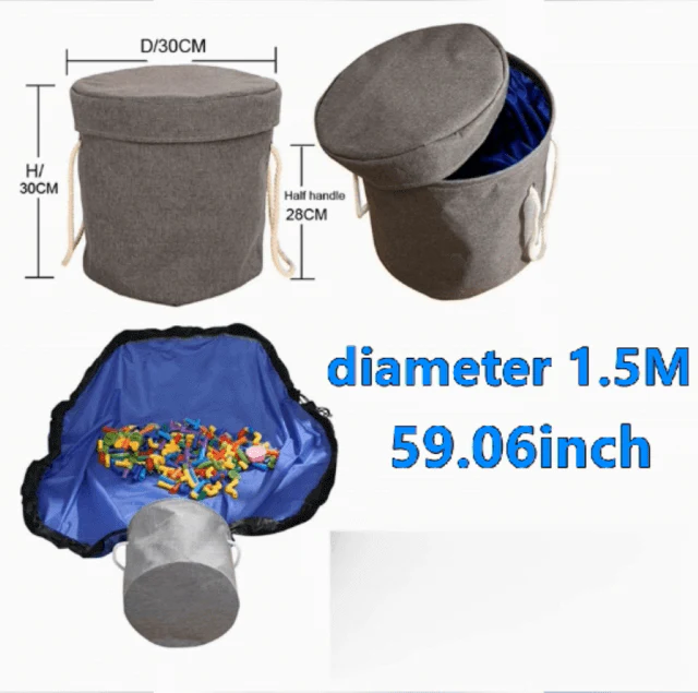 Portable Toy Easy Clean-up Storage Organizer Bag - Image 22