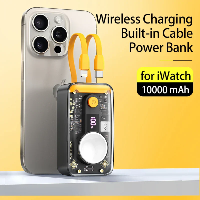 Portable Transparent Design Wireless Powerbank - Image 2