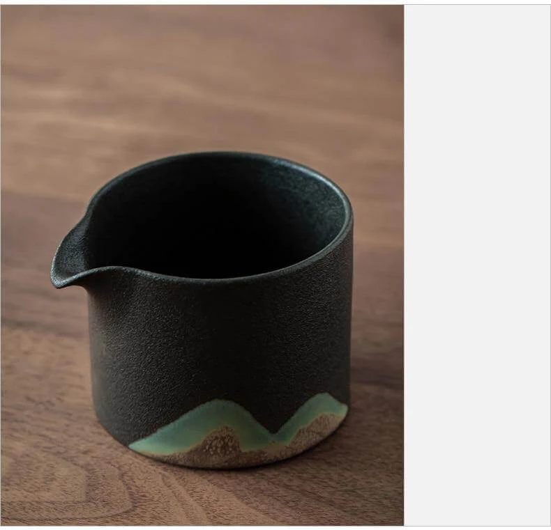 Portable Travel Ceramic Mountain Teapot With 3 Cups - Image 16