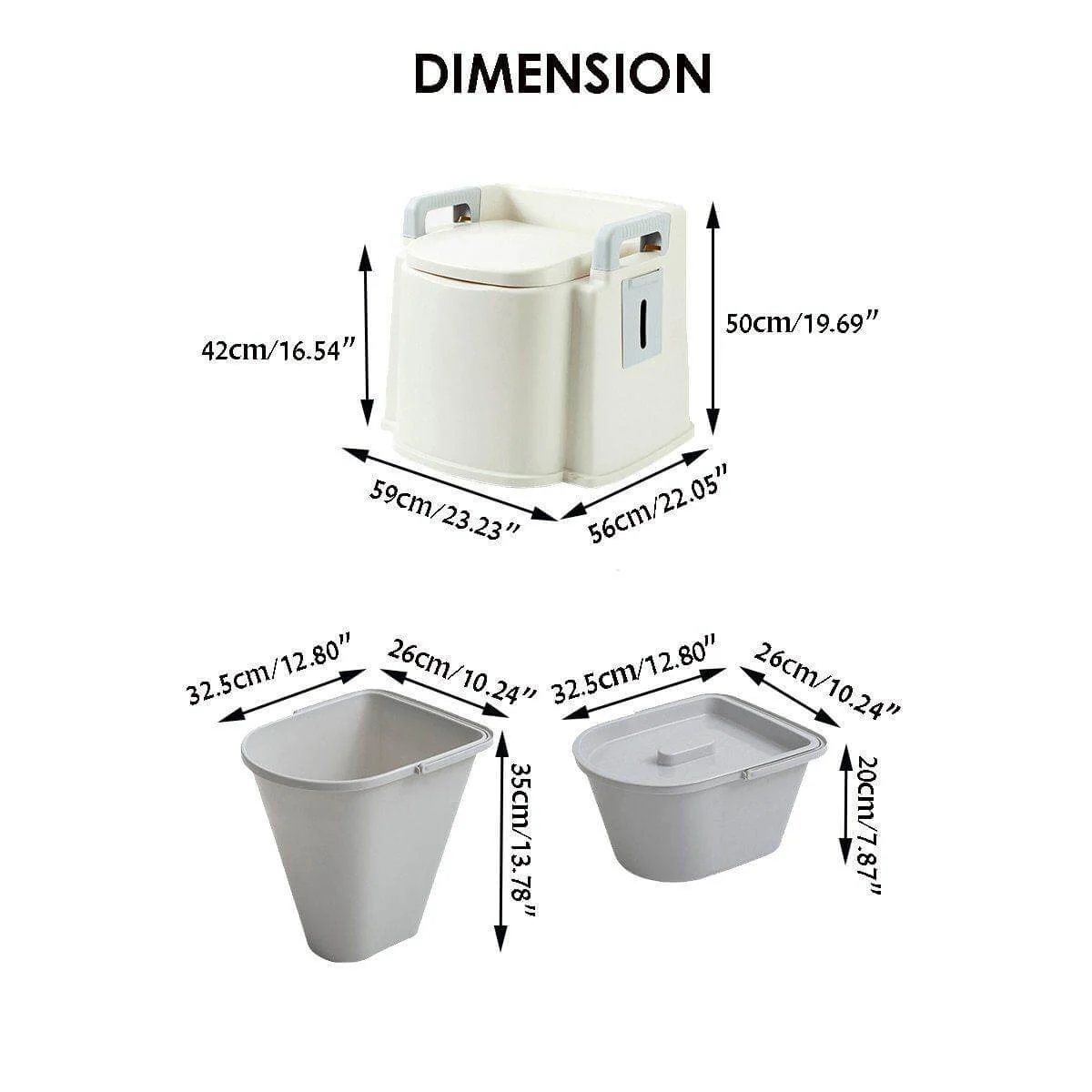 Portable Travel Lightweight Elderly Toilet - Image 13