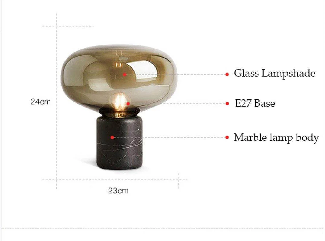 Postmodern Marble Glass Led Table Lamp - Image 6