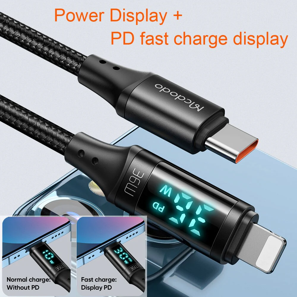 Power Display Universal Fast Charging Phone Cable - Image 2