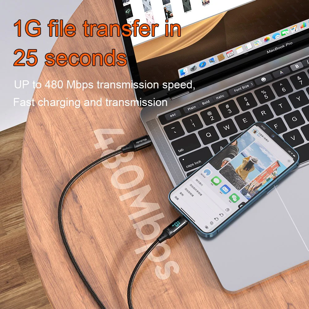 Power Display Universal Fast Charging Phone Cable - Image 6