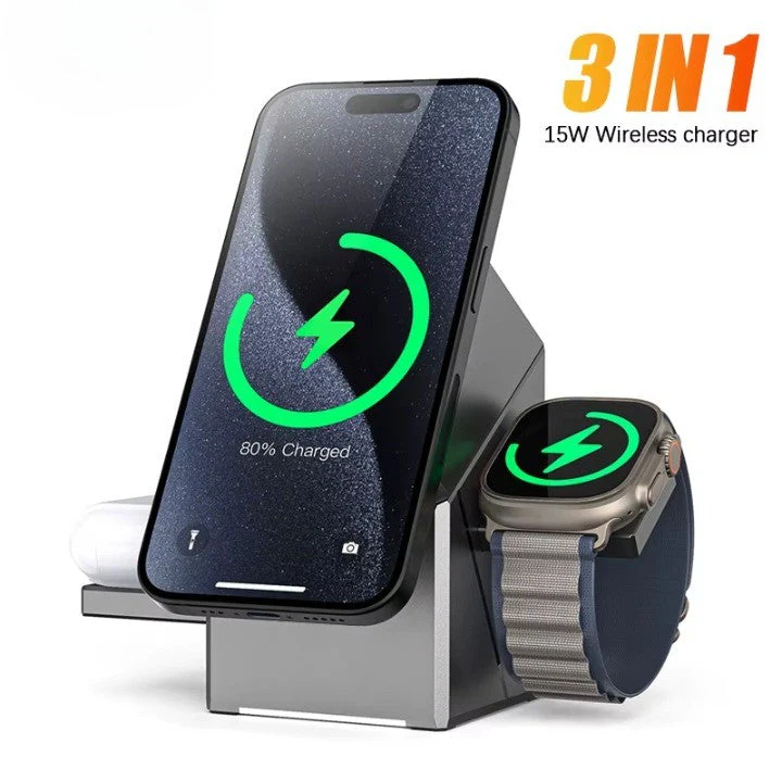 Power Hub Rotating Station 3in1 Wireless Charger - Image 2