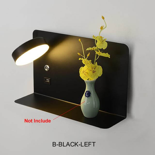 Pragmatism LED Wall Lamp Shelf with USB Phone Charger - Image 5