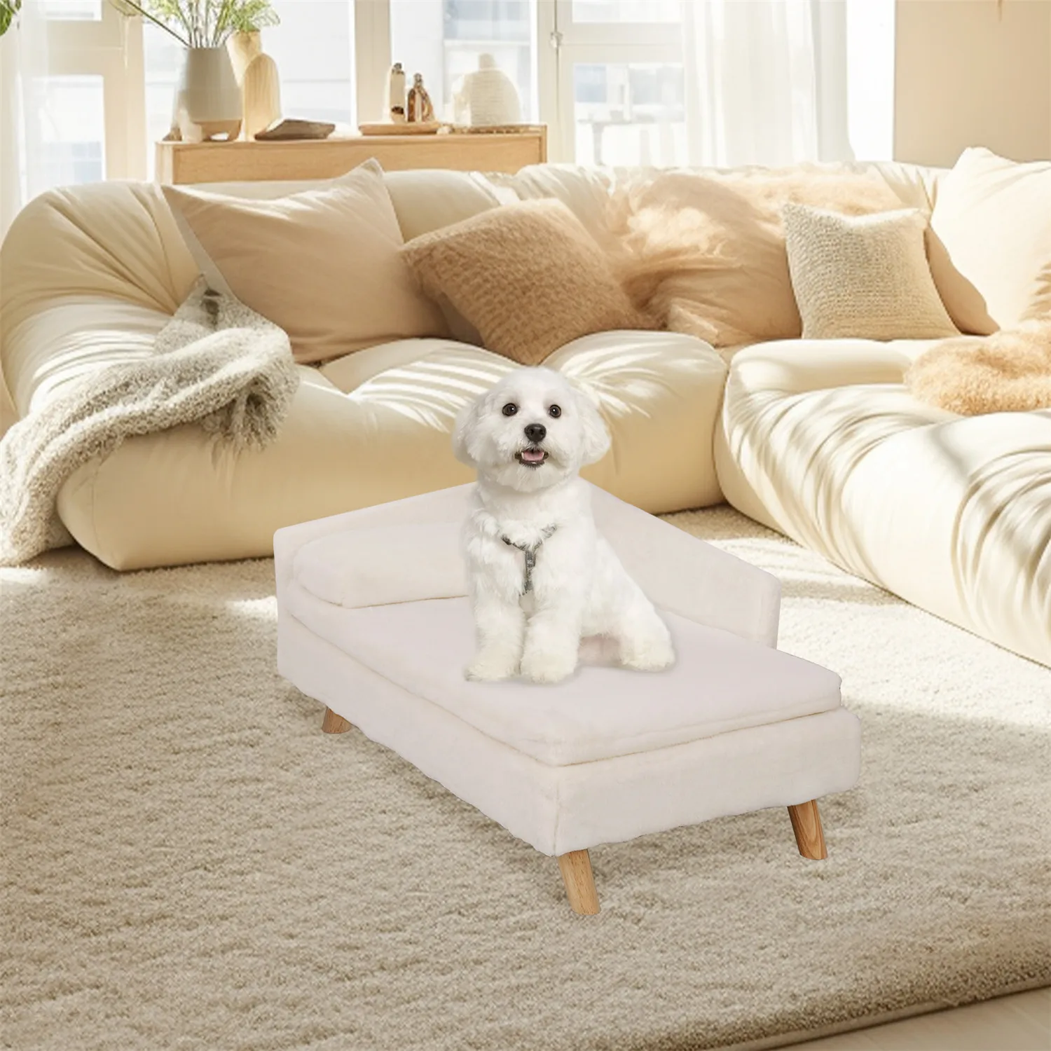 Premium Soft Upholstered Pet Lounger - Image 2