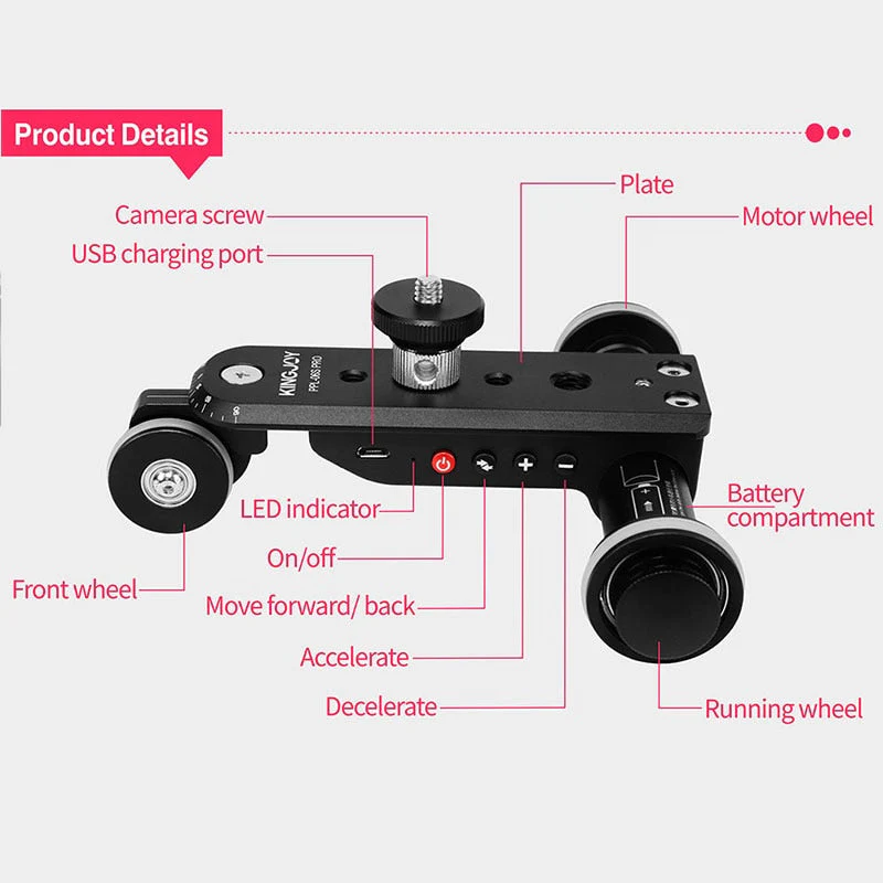 Professional Remote Control Camera Slider Dolly Car - Image 5