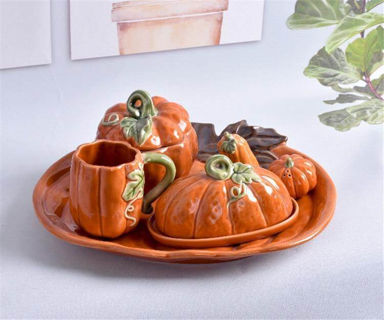 Pumpkin Ceramic Kitchen Mug Bowl - Image 7