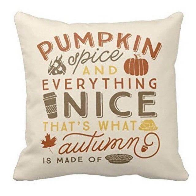 Pumpkin Spice Fall Halloween Pillow Cases - Image 2
