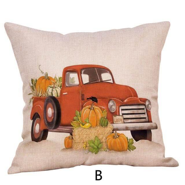 Pumpkin Truck Halloween Fall Pillow Cases - Image 3