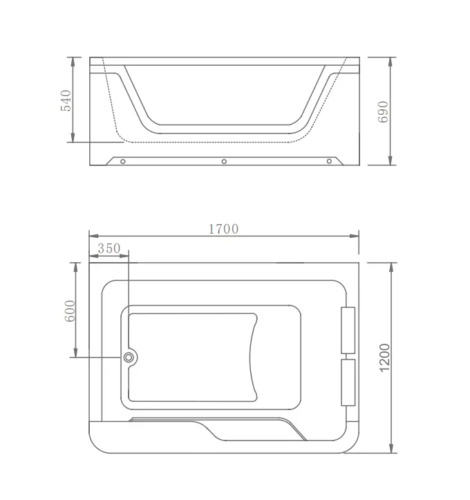 Pure Comfort Elegant Deluxe Spa Jacuzzi Bathtub - Image 5