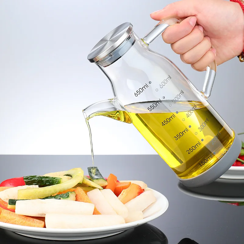 Pure Glass Measuring Scale Oil Dispenser Bottle - Image 4