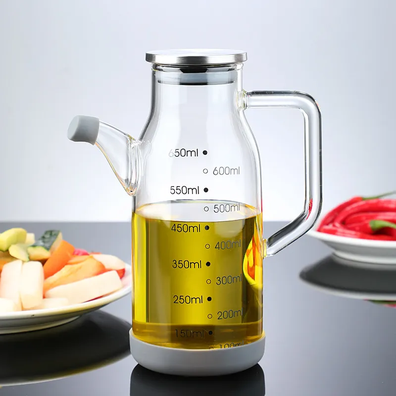 Pure Glass Measuring Scale Oil Dispenser Bottle - Image 8