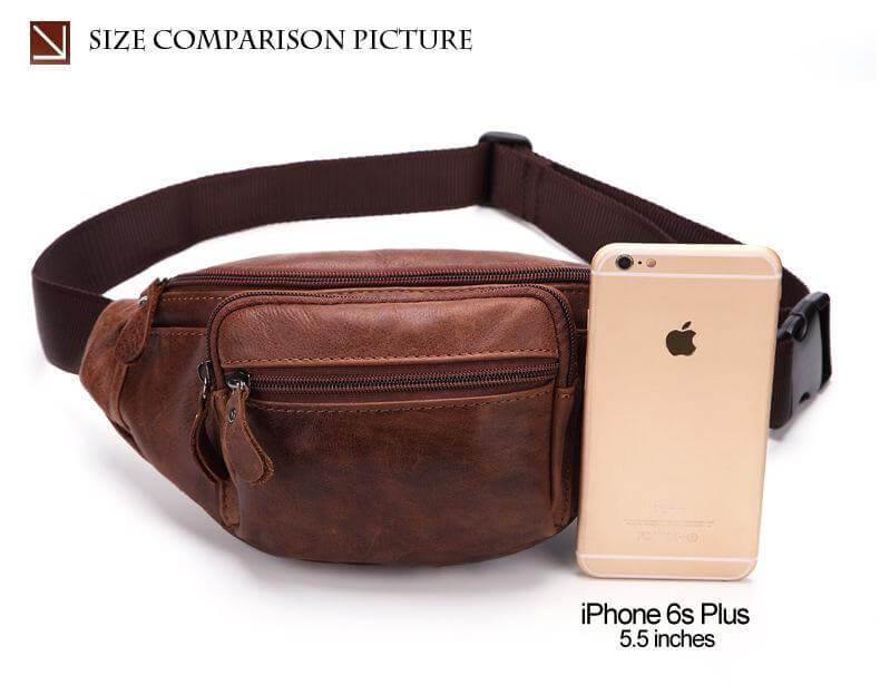 Pure Leather Unisex Fanny Bag - Image 3
