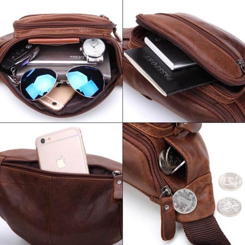 Pure Leather Unisex Fanny Bag - Image 4
