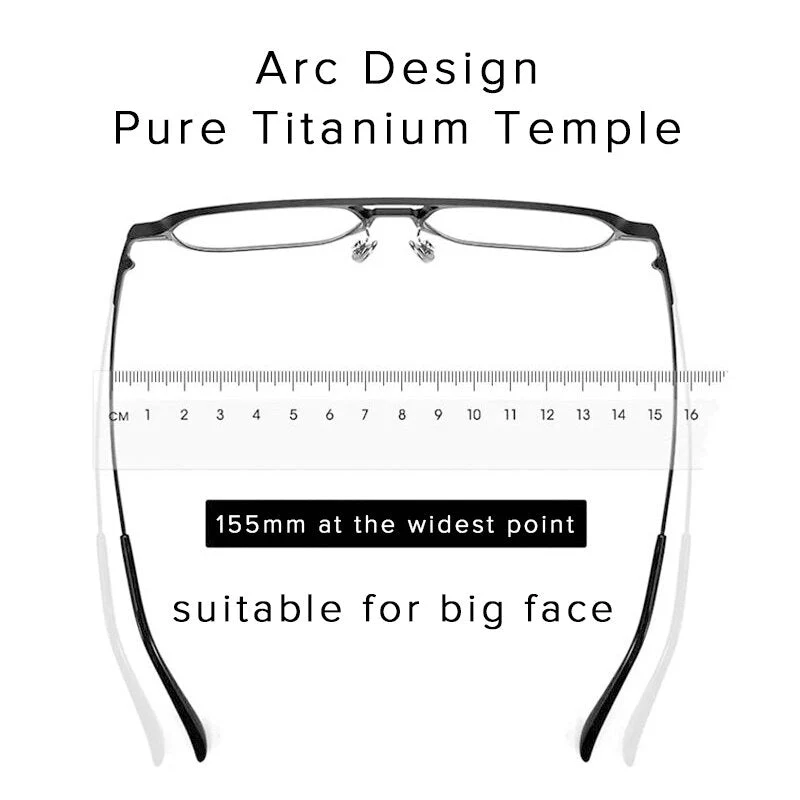 Pure Titanium Magnetic Clip-On Glasses - Image 4